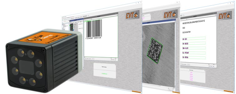 R. This vision sensor can read bar codes in any position and rotation in the image