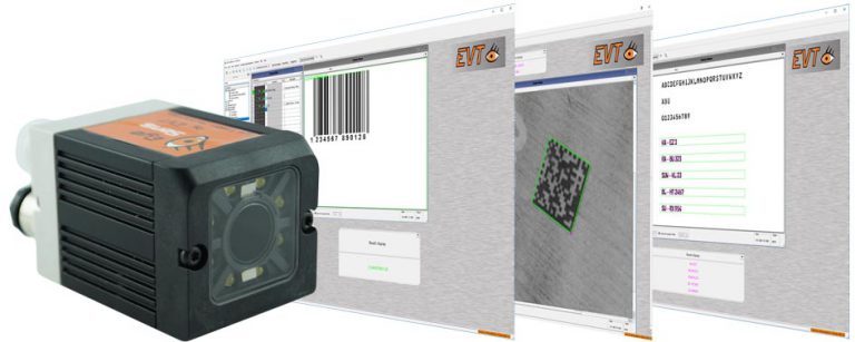 R. This vision sensor can read bar codes in any position and rotation in the image